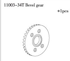 RC Radiostyrt FS 34T- Bevel Gear 1:10 nitro