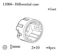 RC Radiostyrt FS Differential Case 1:10 nitro