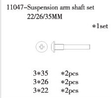 RC Radiostyrt FS Suspension arm screw 22/23/35m 1:10 nitro