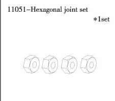RC Radiostyrt FS Hexagonal Joint Set 1:10 nitro