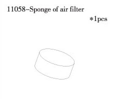 RC Radiostyrt FS Sponge of air filter 1:10 nitro
