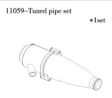 RC Radiostyrt FS Tune-pipe set avstämd pipa