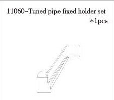 RC Radiostyrt FS Tune-pipe fixed mount set 1:10 nitro