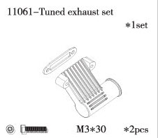 RC Radiostyrt FS-Racing Tuned exhaust set