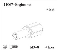 RC Radiostyrt FS-Racing Engine Nut Set 1:10 nitro