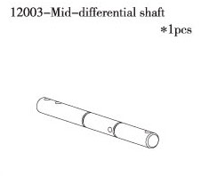 RC Radiostyrt FS-Racing Mid-differential Shaft 1:10 nitro