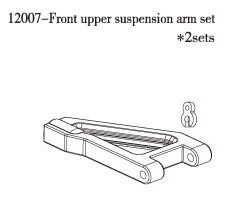 RC Radiostyrt FS Front Upper Suspension Arm Set 1:10 nitro
