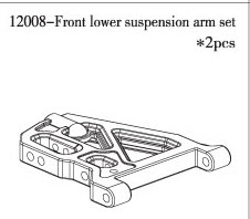 RC Radiostyrt FS Front Lower Suspension Arm Set 1:10 nitro