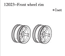 Bild p� FS-Racing Front Wheel Rim GB-4 sport, 1:10 nitro, f&auml;lgar fram