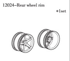 Bild p� FS-Racing Rear Wheel Rim GB-4 sport, 1:10 nitro, f&auml;lgar bak