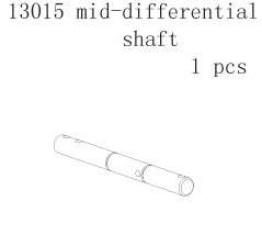 RC Radiostyrt FS Racing Mid-differential Shaft 1:10 nitro