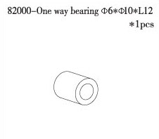 RC Radiostyrt FS One-way Bearing f6*f10*L12 1:10 nitro