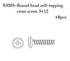 RC Radiostyrt FS self taping cross screw 3*12 1:10 nitro