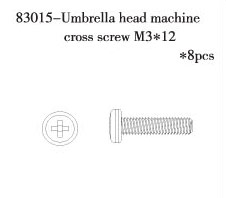 FS Racing Cross screw M3*12 8pcs 1:8 buggy