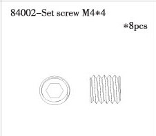 RC Radiostyrt FS Racing Set screw M4*4 skruv