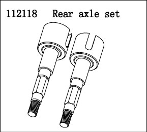 RC Radiostyrt FS Racing 1:5 Buggy Rear shaft set