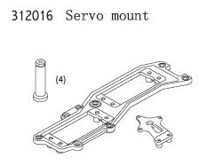 RC Radiostyrt FS Racing Servo mount 1:8 buggy