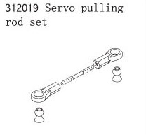 RC Radiostyrt FS Racing Servo pulling rod set 1:8 buggy