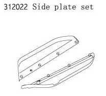 RC Radiostyrt FS Racing Side plate set 1:8 buggy, sidoplåt