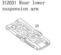 RC Radiostyrt FS Racing Rear lower suspension arm 1:8 buggy