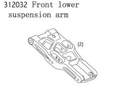 RC Radiostyrt FS Racing Front lower suspension arm 1:8 buggy