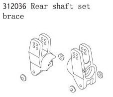 RC Radiostyrt FS Racing Rear shaft brace set 1:8 buggy