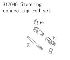 RC Radiostyrt FS Racing Steering connecting rod set 1:8 buggy