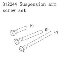 RC Radiostyrt FS Racing Suspension arm screw set 1:8 buggy