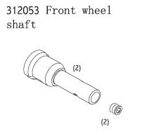 RC Radiostyrt FS Racing Front wheel shaft 1:8 buggy