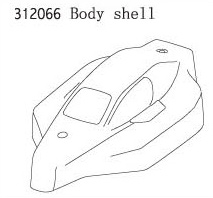 RC Radiostyrt FS Racing Body shell 1:8 buggy
