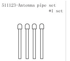 RC Radiostyrt FS Racing Antenna pipe set