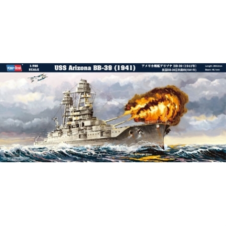 RC Radiostyrt Byggsats Krigsfartyg - USS Arizona BB-39 - 1:700 - HobbyBoss