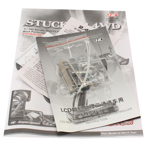 Radiostyrda bilar - 1:10 - Stuck up 4wd BL - Borstlöst paket - 2,4Ghz