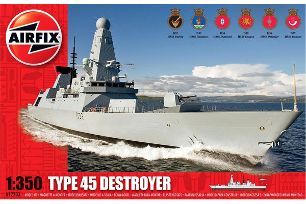 RC Radiostyrt Byggmodell - HMS Daring Type 45 Destroyer - 1:350