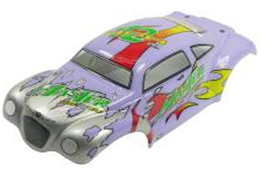 RC Radiostyrt HBX Kaross Hotrod silver 1:18 StadiumTru reservdel bil