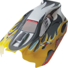 RC Radiostyrt HBX Rocket Body Yellow