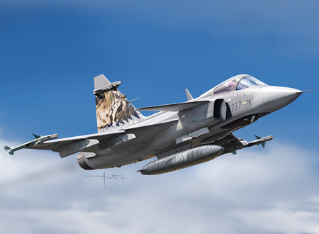 RC Radiostyrt Modellflygplan - Jas-39 Gripen - 1:72 - Italeri