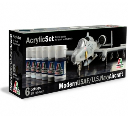 Färg - Acrylic Set 6p Modern USAF/U.S. Navy Aircraftl - Italeri