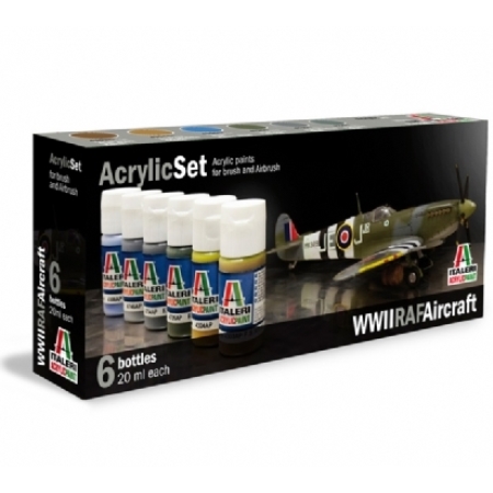 Frg - Acrylic Set 6p WWll RAF Aircraftl - Italeri