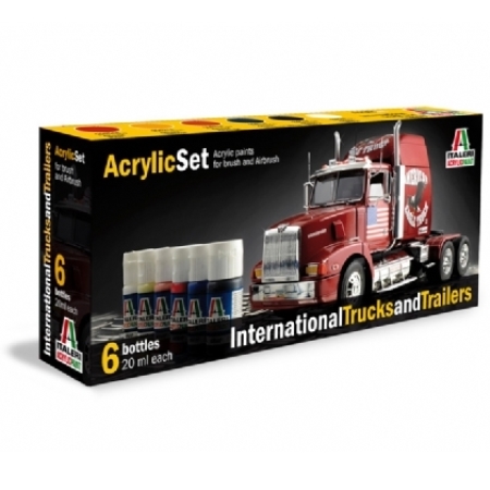 Färg - Acrylic Set 6p International Trucks and Trailers - Italeri