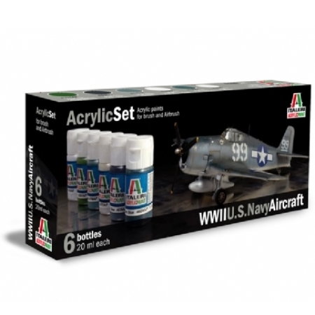 Frg - Acrylic Set 6p US Navy Aircraft - Italeri