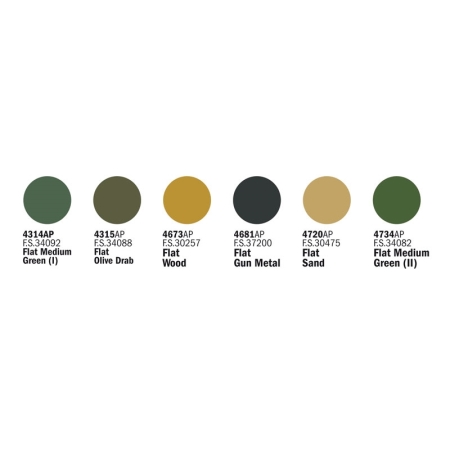 Frg - Acrylic Set 6p WWll Military Allied Army  - Italeri