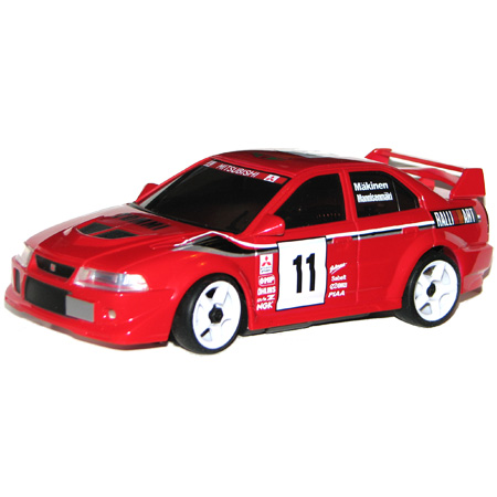 Bild p� Radiostyrda bilar - 1:28 - Iwaver 02M Mitsubishi EVO - 2,4Ghz - LCD - R&ouml;d - RTR