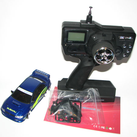 Thumbnail 734 f�r Radiostyrda bilar - 1:28 - Iwaver 02M Subaru - LCD - Bl&aring; - RTR