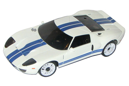 Radiostyrda bilar - 1:28 - Iwaver 04M Ford GT - 4WD - 2,4Ghz - Vit - RTR