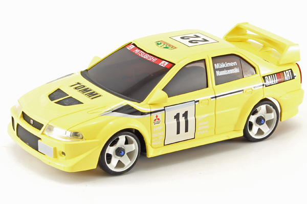 Radiostyrda bilar - 1:28 - Iwaver 04M Mitsubishi EVO - 4WD - 2,4Ghz - Gul - RTR