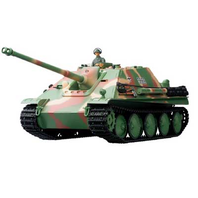 Radiostyrd stridsvagn - 1:16 - Jagdpanther - Cammo - METALL Upg. softairgun m. rök & ljud - RTR