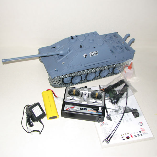 Thumbnail 711 f�r RC tank - 1:16 - Jagdpanther - Gr&aring; - MET. Upg. - RTR
