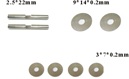 RC Radiostyrt HBX 10:10 Pro Diff. Pins Shims