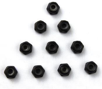 Bild p� 120965 - M2,5 Lock Nut black - S10 - 10 pack